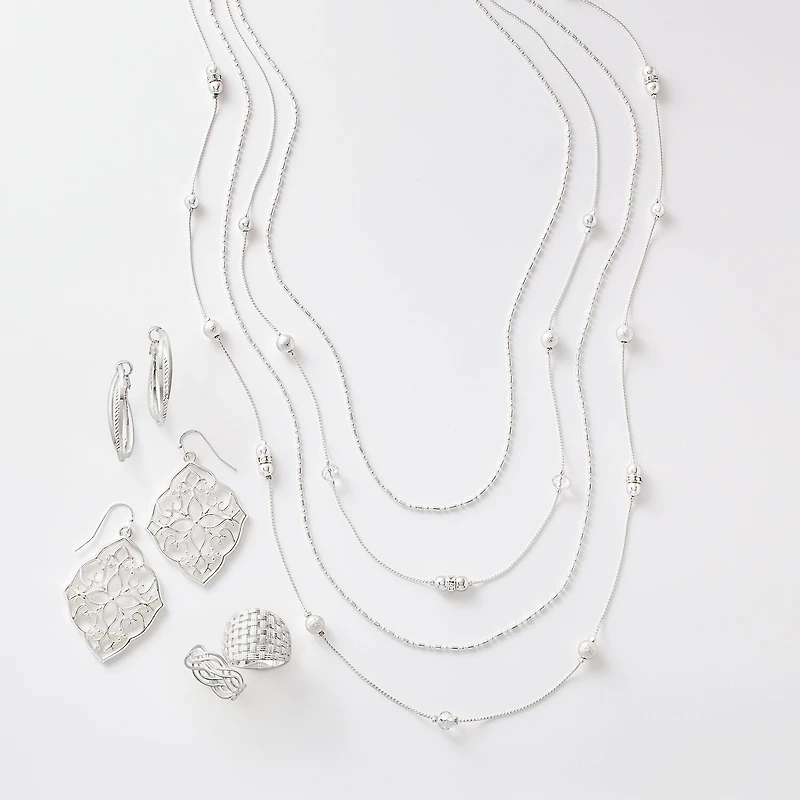 Sparkle Allure Womens 5MM Pure Silver Over Brass Band