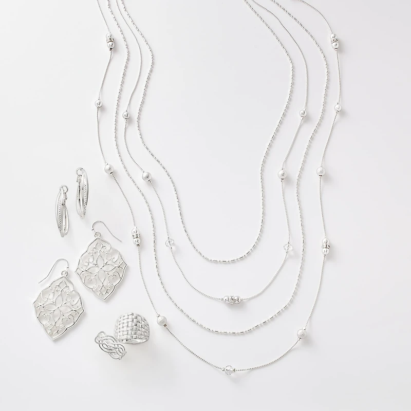 Liz Claiborne Multi-Strand Necklace And Drop Earring Womens 2-pc. Jewelry Set