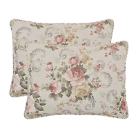 Royal Court Chablis Floral Quilt Set
