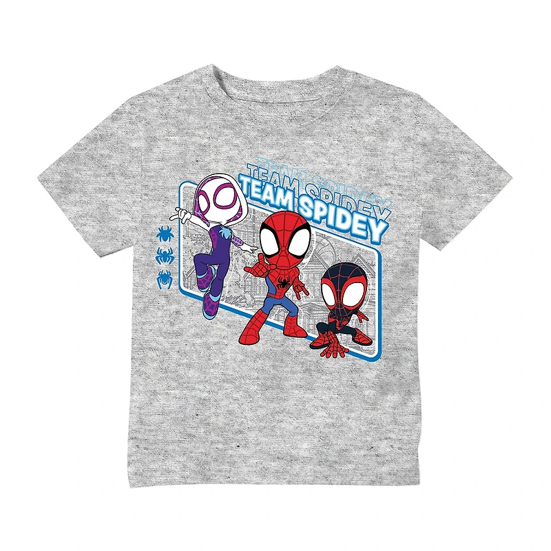 Toddler Boys Crew Neck Short Sleeve Regular Fit Marvel Spiderman Graphic T-Shirt