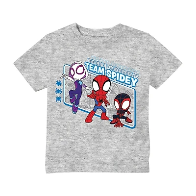Toddler Boys Crew Neck Short Sleeve Regular Fit Marvel Spiderman Graphic T-Shirt