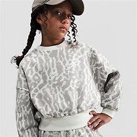 Nike Club Big Kid Girls Crew Neck Fleece Long Sleeve Sweatshirt