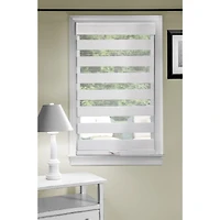 Cordless Celestial Sheer Double-Layered White Zebra Shade 39X72