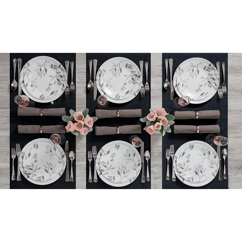 Corelle Boutique 12-pc Misty Leaves Dinnerware Set