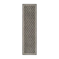Safavieh Courtyard Collection Keeley Geometric Indoor/Outdoor Runner Rug