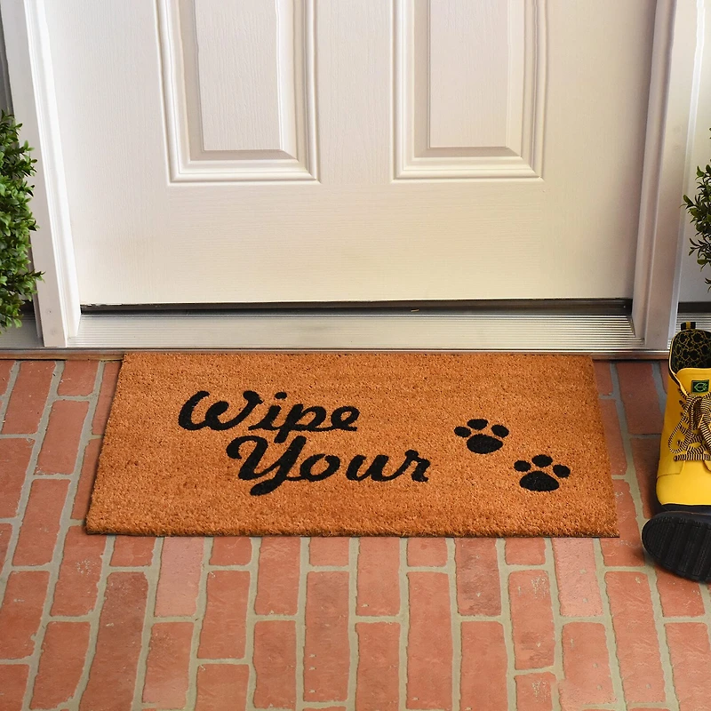 Calloway Mills Wipe Your Paws Outdoor Rectangular Doormat
