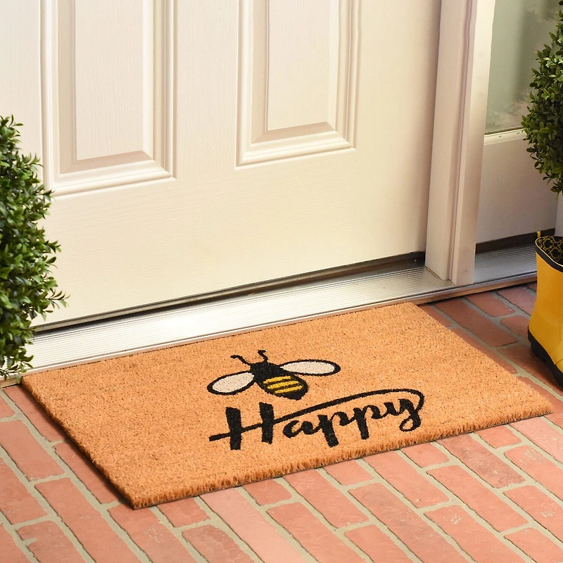 Calloway Mills Bee Happy Outdoor Rectangular Doormat