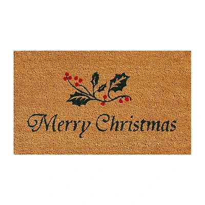 Calloway Mills Christmas Holly Outdoor Rectangular Doormat