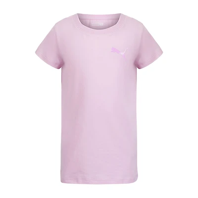 PUMA Big Kid Girls Crew Neck Short Sleeve Regular Fit Graphic T-Shirt