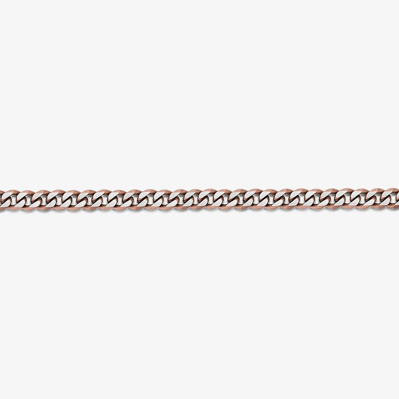 Mens Stainless Steel 9 Inch Solid Curb Chain Bracelet