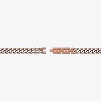 Mens Stainless Steel 9 Inch Solid Curb Chain Bracelet
