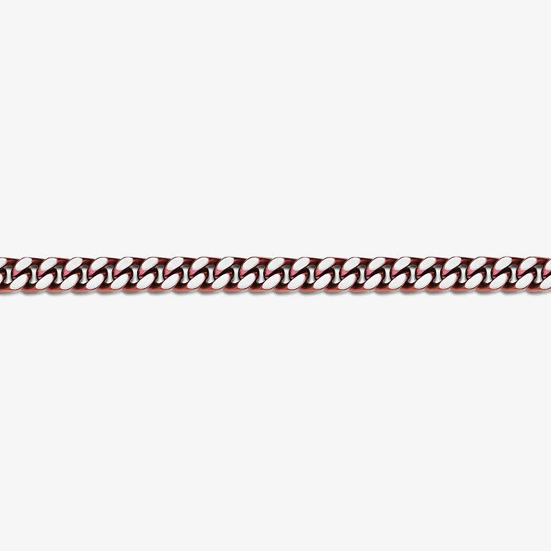 Mens Stainless Steel Solid Curb Chain Bracelet