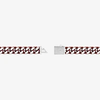 Mens Stainless Steel Solid Curb Chain Bracelet