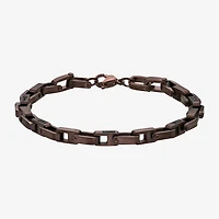 Mens Stainless Steel 8 1/2 Inch Solid Link Chain Bracelet