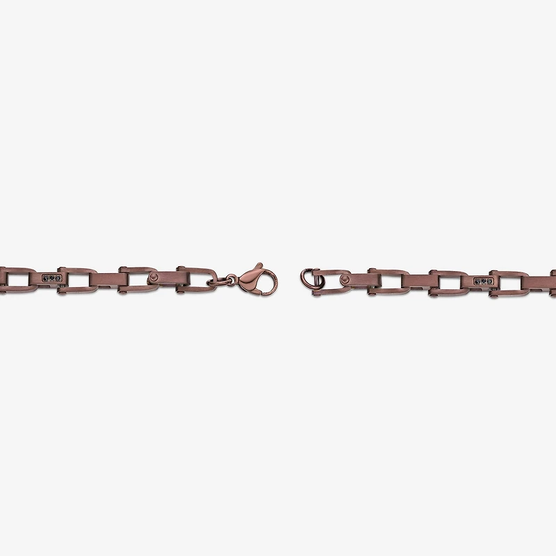 Mens Stainless Steel 8 1/2 Inch Solid Link Chain Bracelet