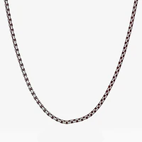 Mens Stainless Steel Inch Box Chain Necklace