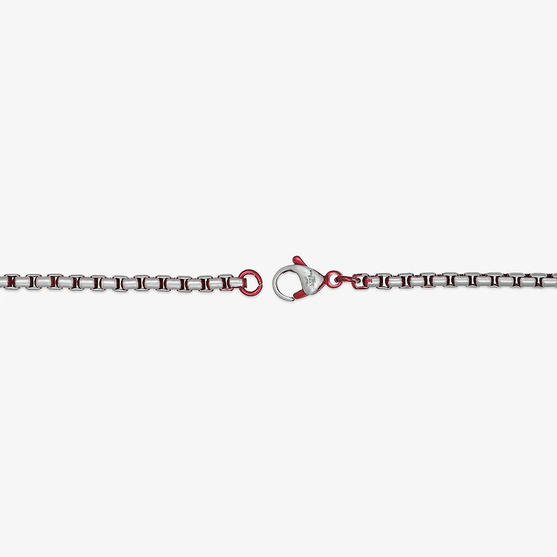 Mens Stainless Steel Inch Box Chain Necklace