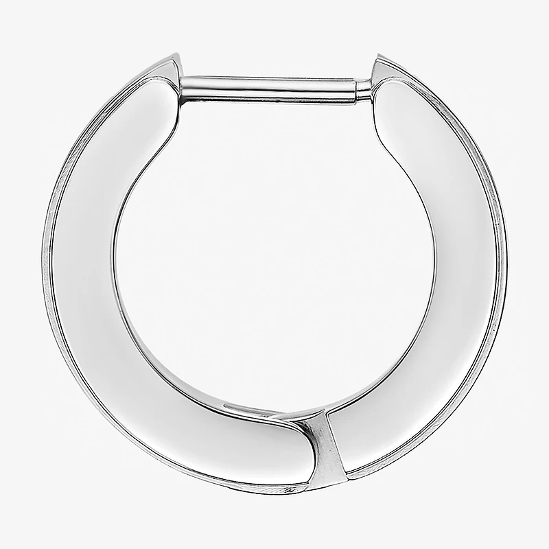 Mens Cubic Zirconia Stainless Steel 14mm Single Earring