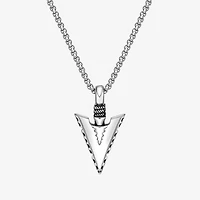 Mens Stainless Steel Inch Pendant Necklace