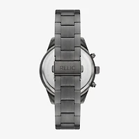 Relic By Fossil Mahoney Mens Multi-Function Gray Stainless Steel Strap Watch Zr15982