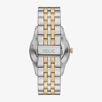 Relic By Fossil Blaine Mens Automatic Two Tone Bracelet Watch Zr77330