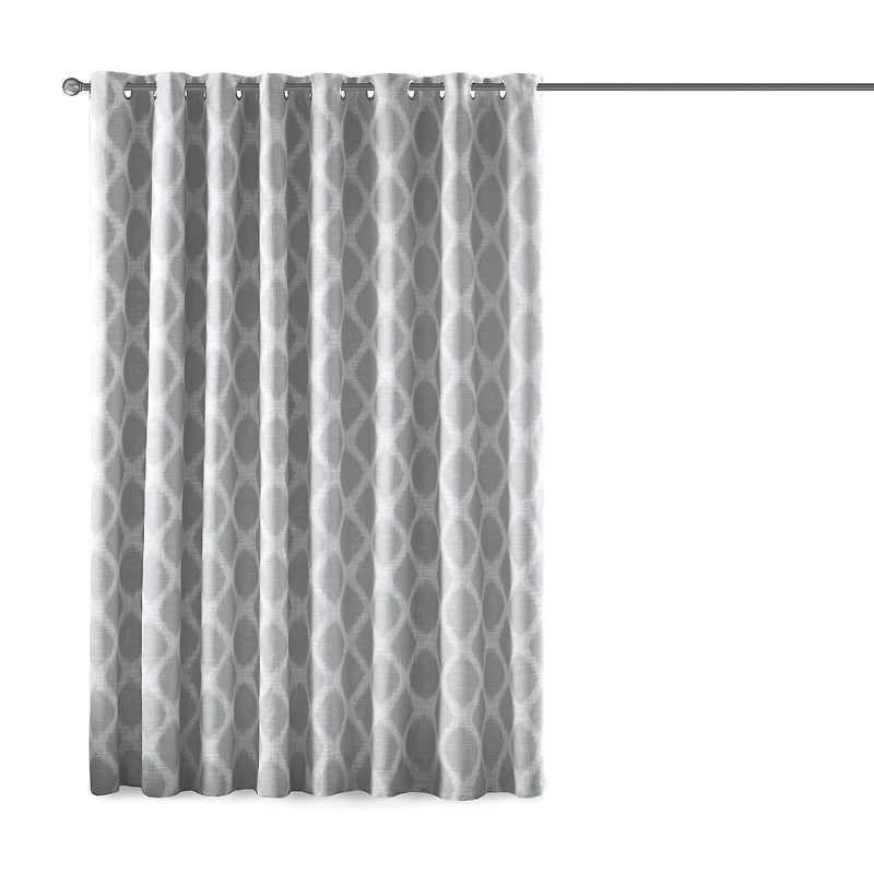 Madison Park Kagen 100"W X 84"L Energy Saving Blackout Grommet Top Single Patio Door Curtain