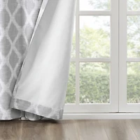 Madison Park Kagen 100"W X 84"L Energy Saving Blackout Grommet Top Single Patio Door Curtain