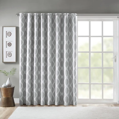 Madison Park Kagen 100"W X 84"L Energy Saving Blackout Grommet Top Single Patio Door Curtain