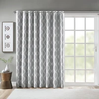 Madison Park Kagen 100"W X 84"L Energy Saving Blackout Grommet Top Single Patio Door Curtain