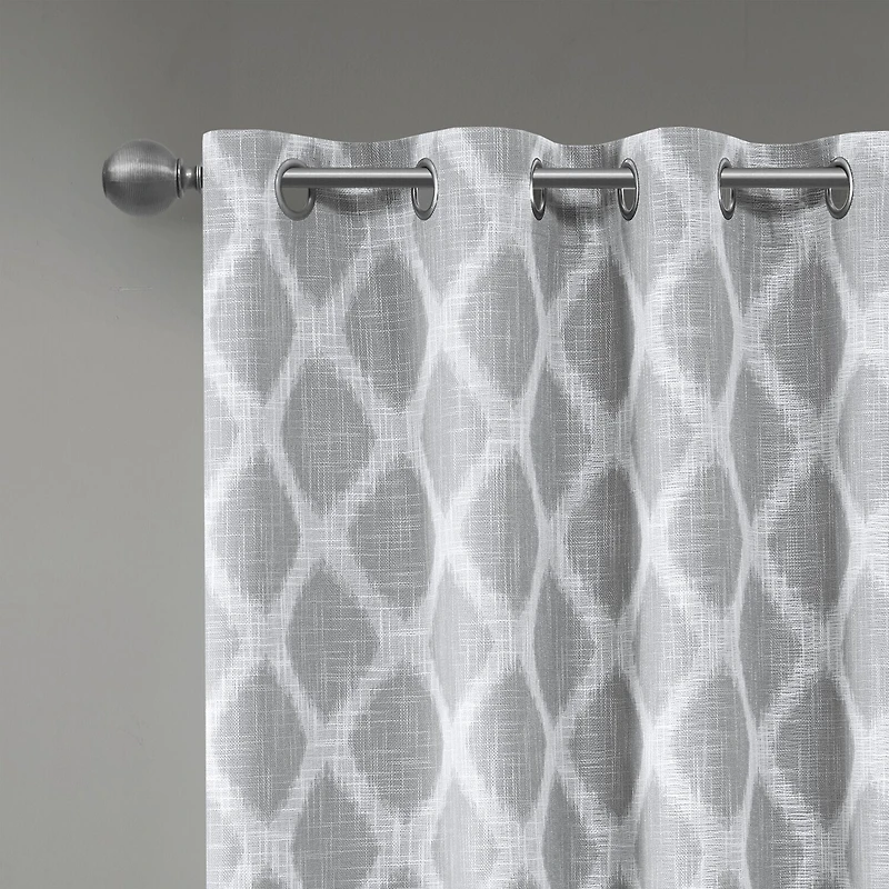 Madison Park Kagen 100"W X 84"L Energy Saving Blackout Grommet Top Single Patio Door Curtain