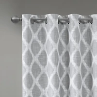 Madison Park Kagen 100"W X 84"L Energy Saving Blackout Grommet Top Single Patio Door Curtain
