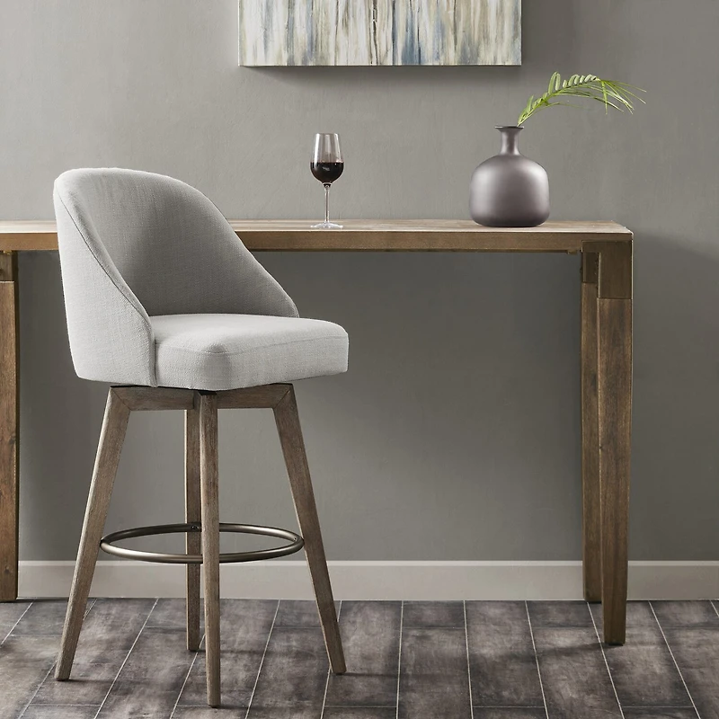 Madison Park Walsh Dining Room Collection Upholstered Swivel Bar Stool