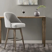 Madison Park Walsh Dining Room Collection Upholstered Swivel Bar Stool