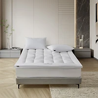 Farm To Home Organic Blended Cotton Down Alternative Mattress Pad