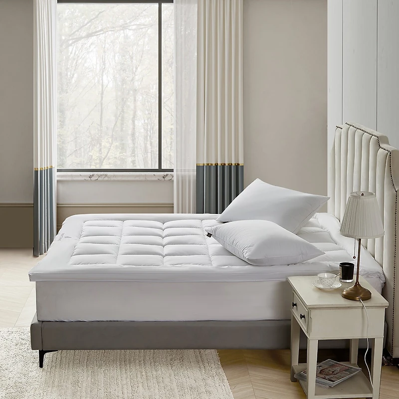 Farm To Home Organic Blended Cotton Down Alternative Mattress Pad