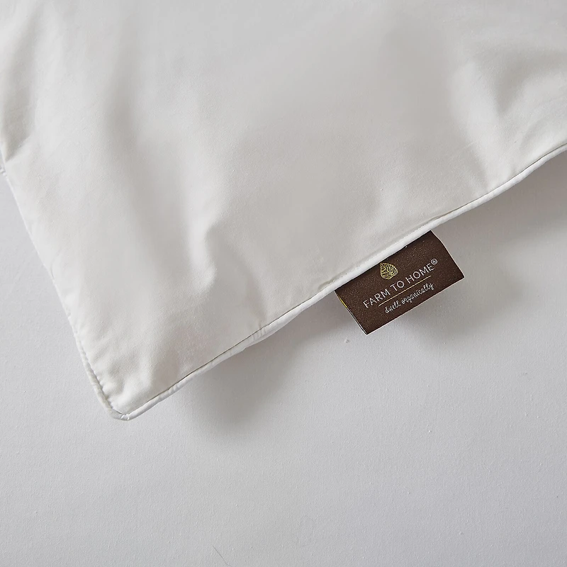 Farm To Home Organic Blended Cotton All Season White Feather And Down Comforter