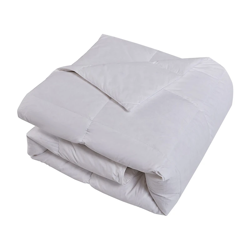 Farm To Home Organic Blended Cotton White Feather And Down Comforter - Medium Warmth
