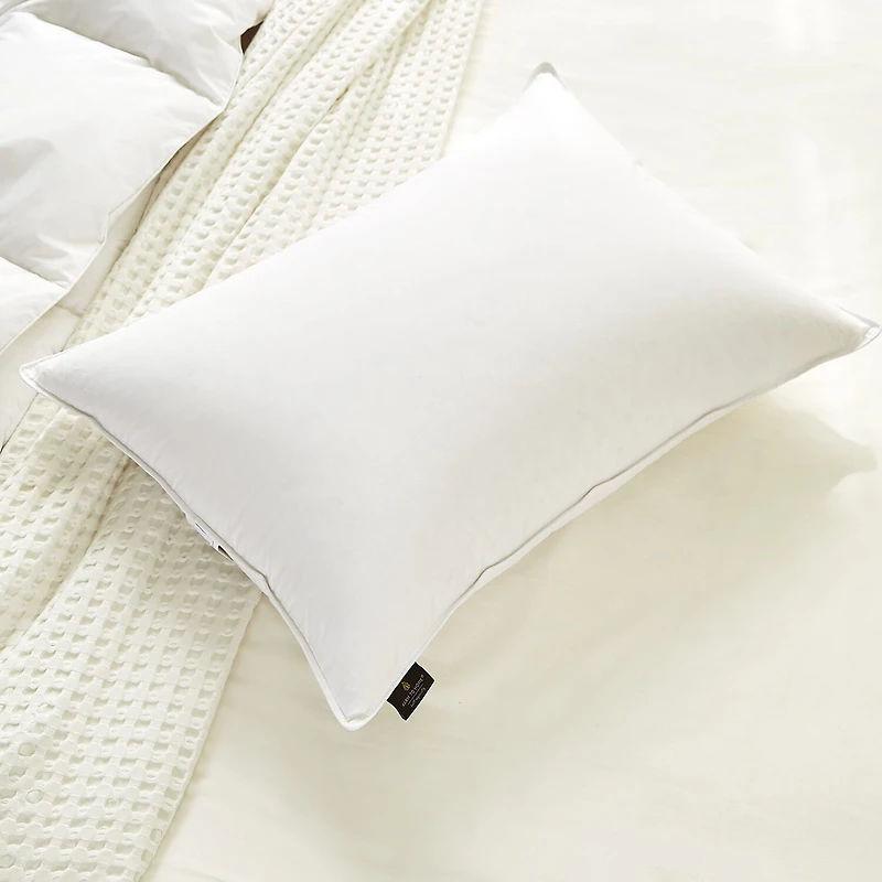 Farm To Home Organic Blended Cotton 600 Fill Power White Down Pillow
