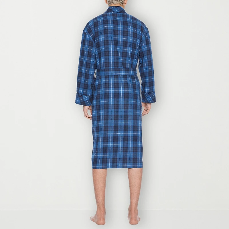 Residence Mens Tall Flannel Long Sleeve Length Robe