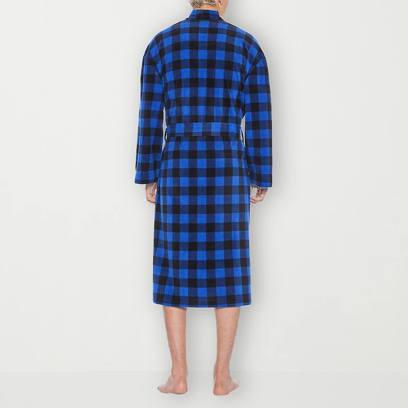 Residence Mens-Tall Fleece Kimono Robe Long Sleeve Length