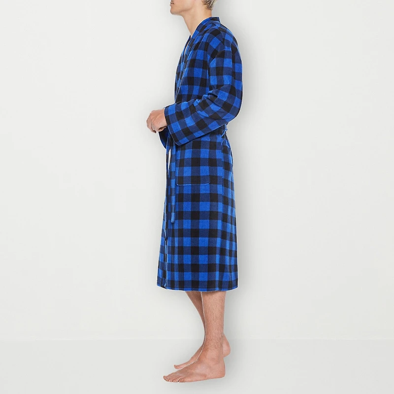 Residence Mens-Tall Fleece Kimono Robe Long Sleeve Length