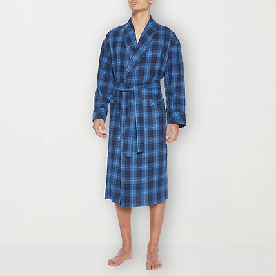 Residence Mens Big Flannel Long Sleeve Length Robe