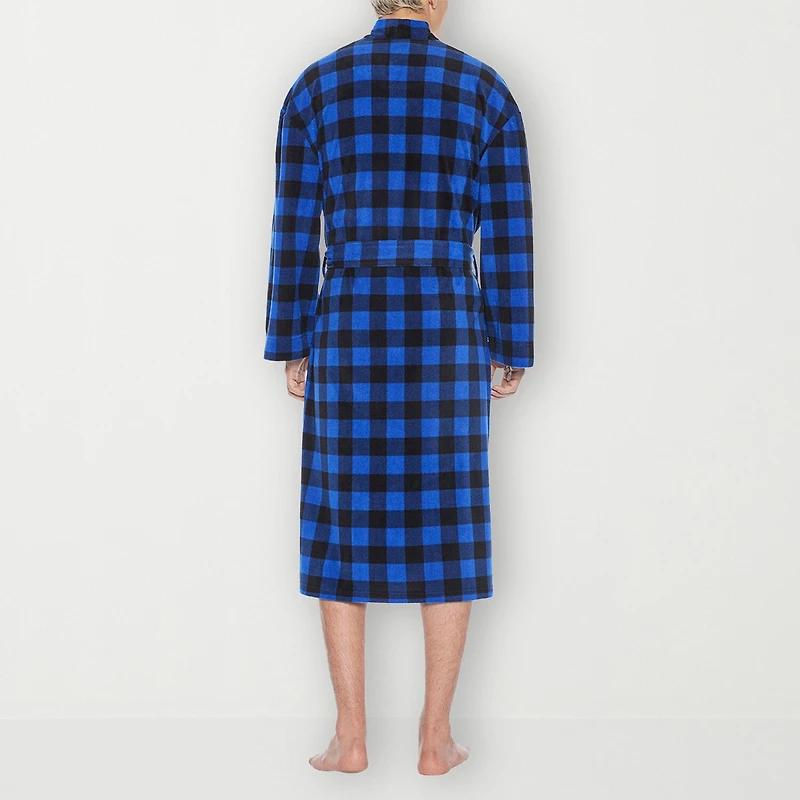 Residence Mens-Big Fleece Kimono Robe Long Sleeve Length
