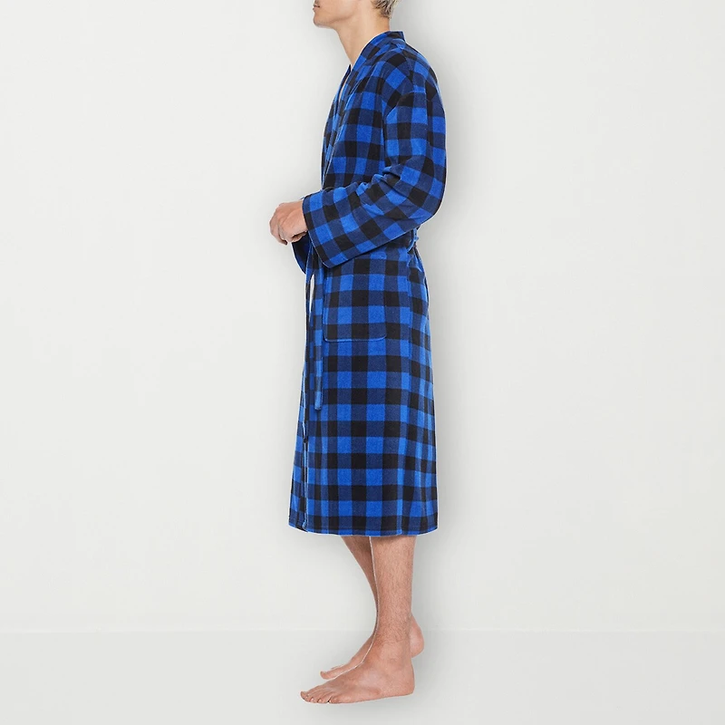 Residence Mens-Big Fleece Kimono Robe Long Sleeve Length