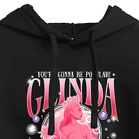 Movie Glinda Cropped Womens Juniors Long Sleeve Wicked Hoodie