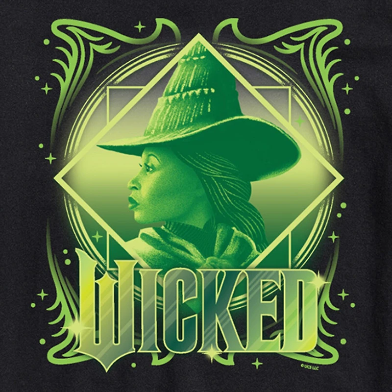 Movie Elphaba Tee Womens Juniors Crew Neck Short Sleeve Regular Fit Wicked Graphic T-Shirt