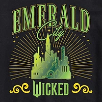 Wicked Movie Emerald City Tee Womens Juniors Crew Neck Short Sleeve Regular Fit Graphic T-Shirt
