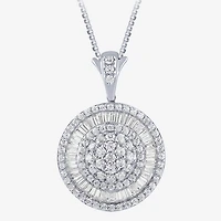 (G / Si2) Womens 2 CT. T.W. Lab Grown White Diamond 14K Gold Round 18 Inch Pendant Necklace