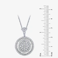 (G / Si2) Womens 2 CT. T.W. Lab Grown White Diamond 14K Gold Round 18 Inch Pendant Necklace