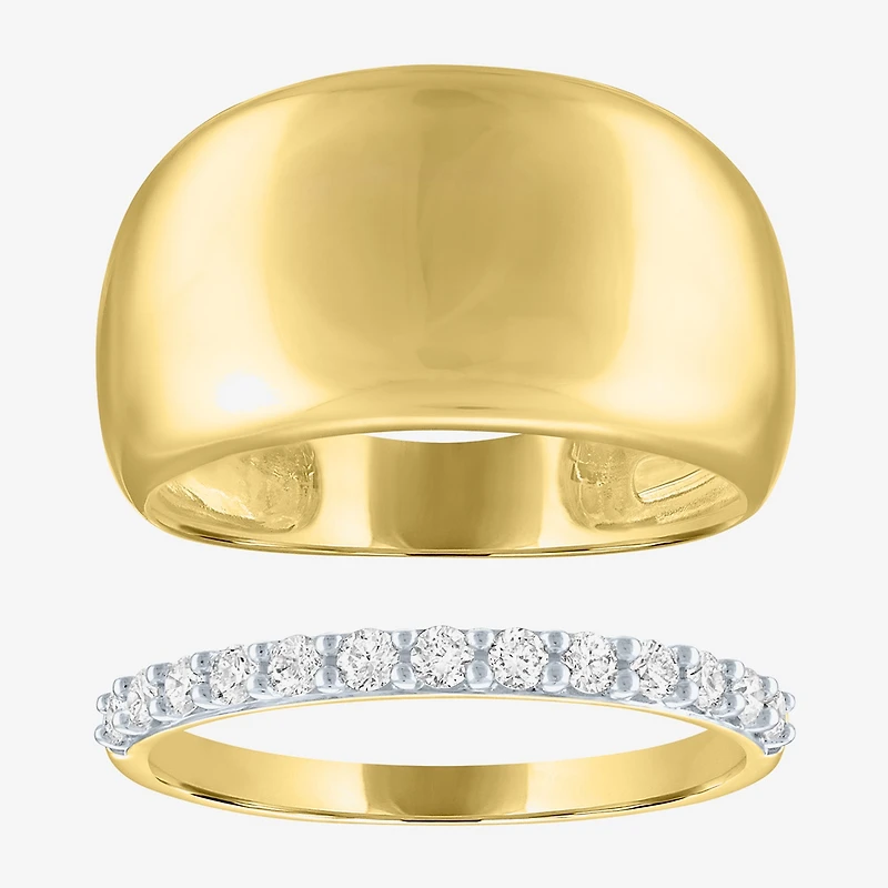 Diamond Addiction (G-H / I1-I2) Womens 1/3 CT. T.W. Lab Grown White 10K Gold Ring Set